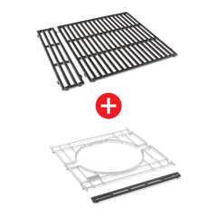 WEBER CRAFTED Porcelain-Enameled Cast-Iron Cooking Grates & Frame Kit – SPIRIT 200 series