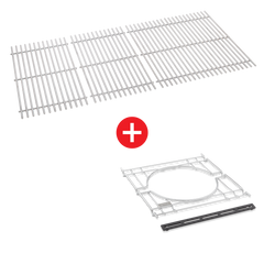 WEBER CRAFTED Stainless Steel Cooking Grates & Frame Kit  – SEARWOOD XL 600, SMOKEFIRE EX6
